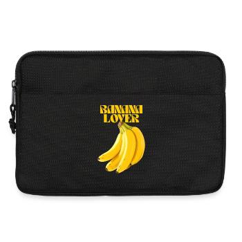 Bright Yellow Banana Cluster Illustration - Laptop bag 13" - black - Front