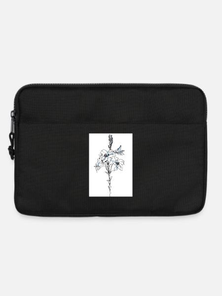 Blue lillies - Laptoptasche 13" - Schwarz