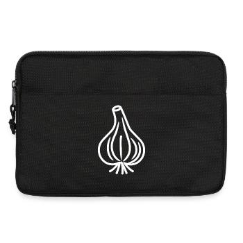 Minimalist garlic clove - Laptop bag 13" - black - Front