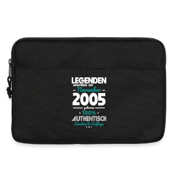 20e anniversaire - Les légendes ont été faites en novembre 2005 - Sacoche pour ordinateur portable 13 pouces - noir - Devant