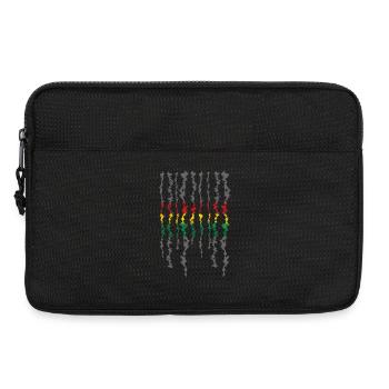 Rasta Farbband Graustufen Streifen - Laptoptasche 13" - Schwarz - Vorne