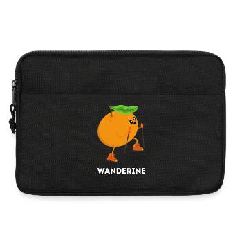 Wanderine - Mandarine geht wandern Wortspiel - Laptoptasche 13" - Schwarz - Vorne