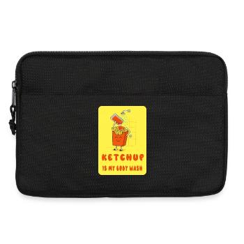 Le ketchup est mon nettoyant pour le corps – Pommes Fun - Sacoche pour ordinateur portable 13 pouces - noir - Devant