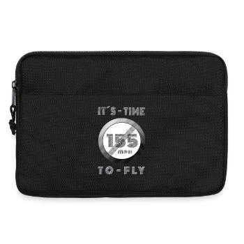 Zeit läuft 155 mph Retro Design - Laptoptasche 13" - Schwarz - Vorne