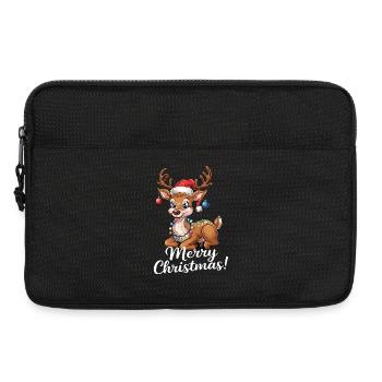Rentier Weihnachtspullover Merry Christmas lustig - Laptoptasche 13" - Schwarz - Vorne
