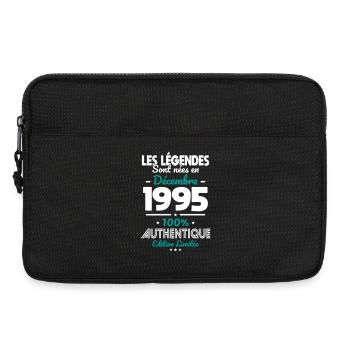 Anniversaire 30 ans - Légendes nées Décembre 1995 - Sacoche pour ordinateur portable 13 pouces - noir - Devant
