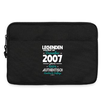 18. Geburtstag - Legenden wurden im Dezember 2007 - Laptoptasche 13" - Schwarz - Vorne
