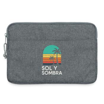 Ground and Shade Sunset Palm - Laptop bag 13" - heather grey - Front