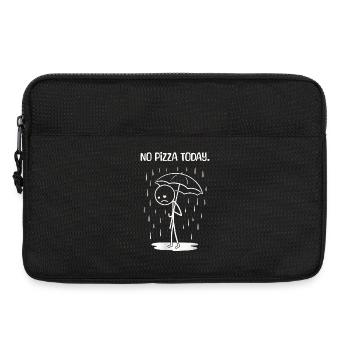 Lustiges Heute leider kein PIzza - Laptoptasche 13" - Schwarz - Vorne