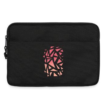 Motif triangulaire - Dégradé rose - Sacoche pour ordinateur portable 13 pouces - noir - Devant