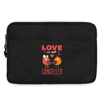 Liebe wird nicht abgesagt! Valentinstag Design - Laptoptasche 13" - Schwarz - Vorne
