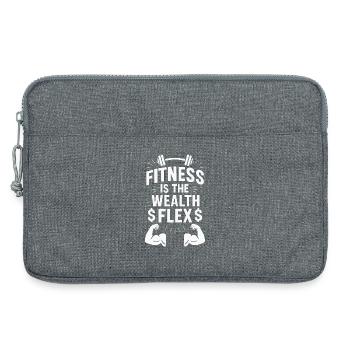 La forme physique comme richesse, motivation - Sacoche pour ordinateur portable 13 pouces - gris chiné - Devant