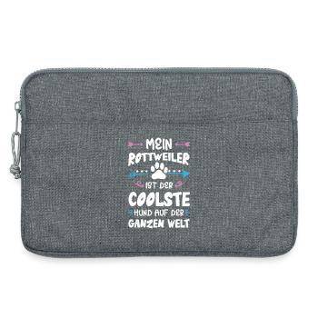 Dicton de chien Rottweiler - Sacoche pour ordinateur portable 13 pouces - gris chiné - Devant