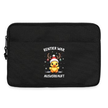 Renne était épuisé Canard de Noël drôle - Sacoche pour ordinateur portable 13 pouces - noir - Devant