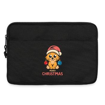 Chat de Noël Joyeux Noël - Sacoche pour ordinateur portable 13 pouces - noir - Devant