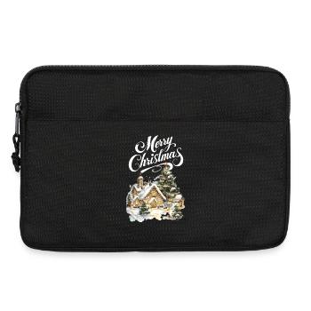Winterdorf Weihnachtstraum Szene - Laptoptasche 13" - Schwarz - Vorne