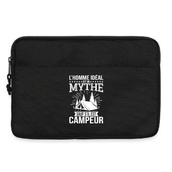 The ideal man is a myth unless he is a camper - Laptop bag 13" - black - Front