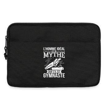 The ideal man is a myth unless he is a gymnast - Laptop bag 13" - black - Front
