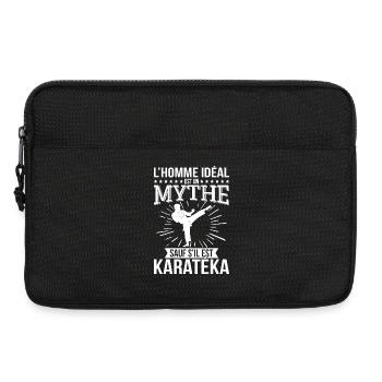 The ideal man is a myth unless he is a karateka - Laptop bag 13" - black - Front