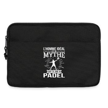 The Ideal Man a myth unless he plays padel - Laptop bag 13" - black - Front