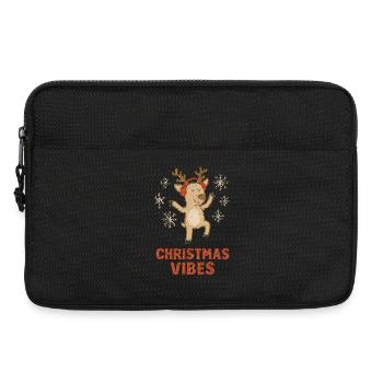Rentier Glitzer Winter Vibrationen - Laptoptasche 13" - Schwarz - Vorne