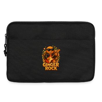 Lebkuchen mit Gitarre Rock n Roll - Laptoptasche 13" - Schwarz - Vorne