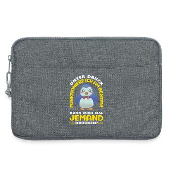 Je fonctionne mieux sous pression - Sacoche pour ordinateur portable 13 pouces - gris chiné - Devant