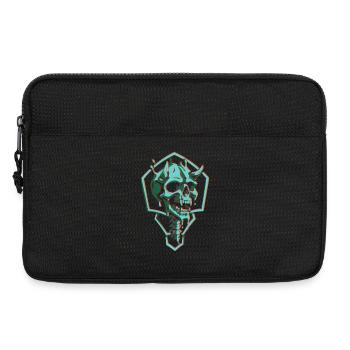 Neon Totenschädel im Sechseck - Laptoptasche 13" - Schwarz - Vorne