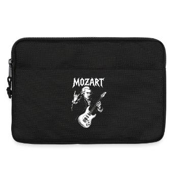 Mozart Rock Gitarrist T-Shirt - Laptoptasche 13" - Schwarz - Vorne