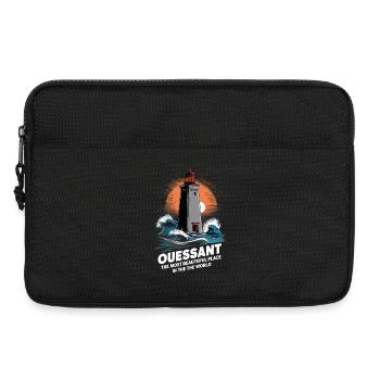 Ouessant Island at the End of the World Lighthouse Créac'h Sea - Laptop bag 13" - black - Front