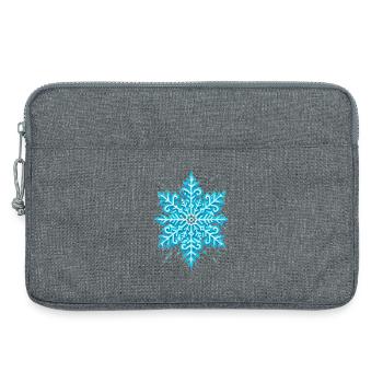 Flocon de neige | Montagne  | Ski | Snowboard - Sacoche pour ordinateur portable 13 pouces - gris chiné - Devant