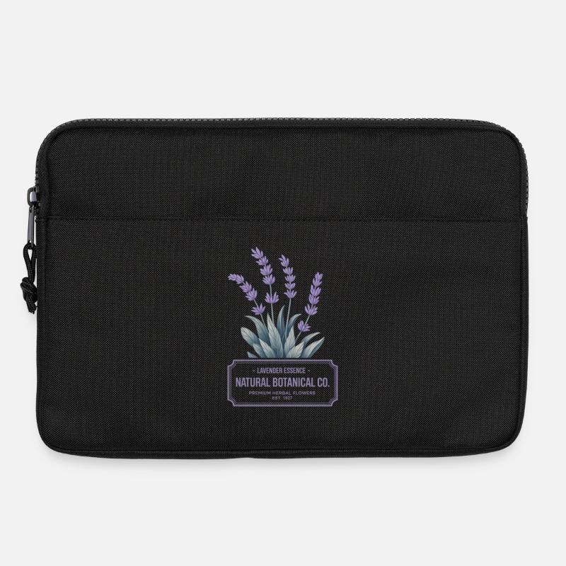 Lavender Essence – Botanisches Vintage Label - Laptoptasche 13" - Schwarz