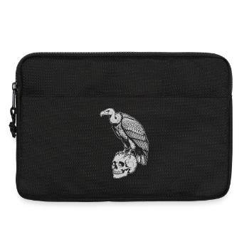 vulture sitting on the skull - Laptop bag 13" - black - Front