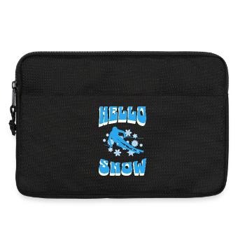 Hello Snow Skiing Winter Sports - Laptop bag 13" - black - Front