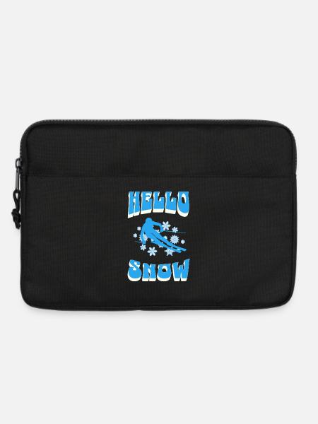 Hallo Schnee Skifahren Wintersport - Laptoptasche 13" - Schwarz