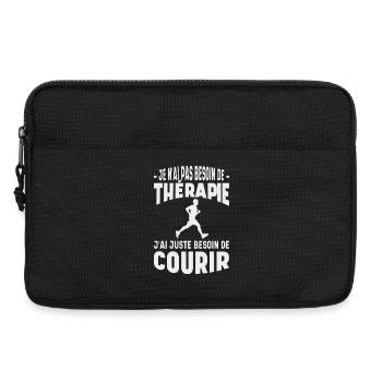 Pas Besoin de Thérapie J’ai Besoin de Courir - Sacoche pour ordinateur portable 13 pouces - noir - Devant