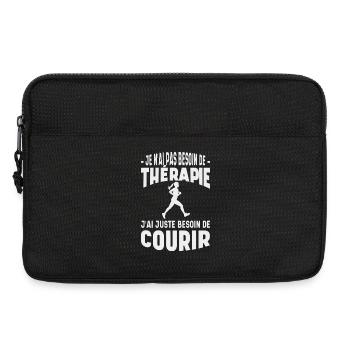 Pas Besoin de Thérapie J’ai Besoin de Courir - Sacoche pour ordinateur portable 13 pouces - noir - Devant