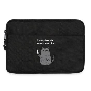 6-7 Mème Internet 6 7 Snack Cat - Sacoche pour ordinateur portable 13 pouces - noir - Devant