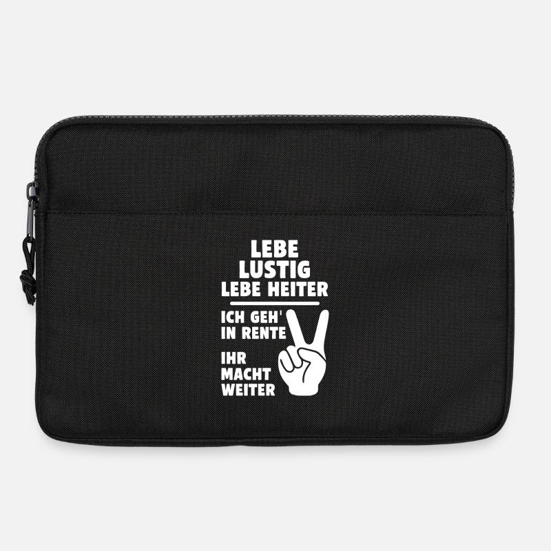 Lustige Rentenbotschaft mit Peacezeichen - Laptoptasche 13" - Schwarz
