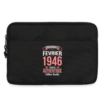 80-jähriges Jubiläum – Original – Februar 1946 - Laptoptasche 13" - Schwarz - Vorne