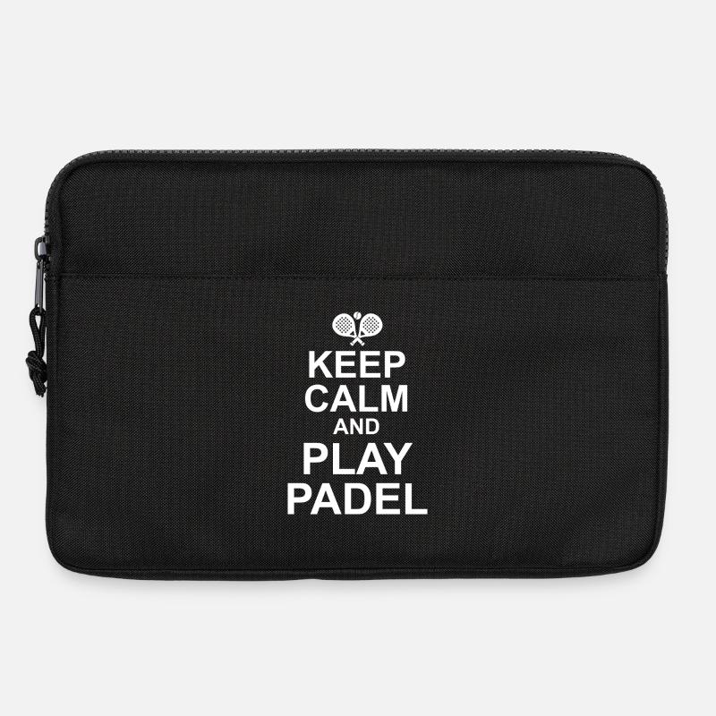 Keep Calm And Play Padel | Fun padel - Laptop bag 13" - black