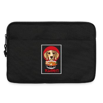 Cute Beagle Ramen Japanese Pop Art Foodie Gift - Laptop bag 13" - black - Front
