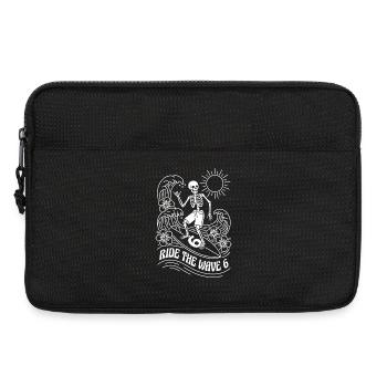 Ride The Wave 6 Skelett Surfer - Laptoptasche 13" - Schwarz - Vorne
