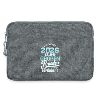 Big Brother Bébé Enceinte 2026 - Sacoche pour ordinateur portable 13 pouces - gris chiné - Devant
