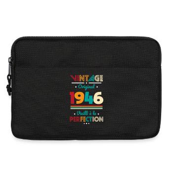 1946 – Jahrgang – Perfekt gereift - Laptoptasche 13" - Schwarz - Vorne