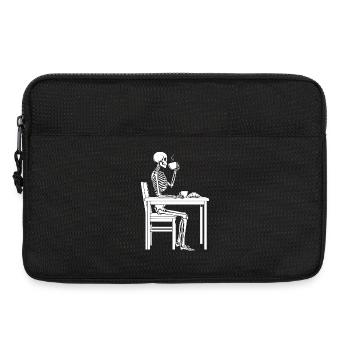 Pause café Skeleton - Sacoche pour ordinateur portable 13 pouces - noir - Devant