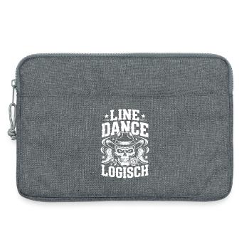 Cowboy en Ligne de Crâne - Sacoche pour ordinateur portable 13 pouces - gris chiné - Devant