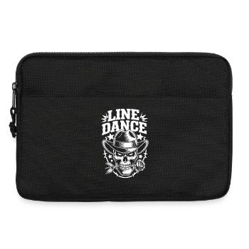 Line Dance Skull Cowboy - Laptop bag 13" - black - Front