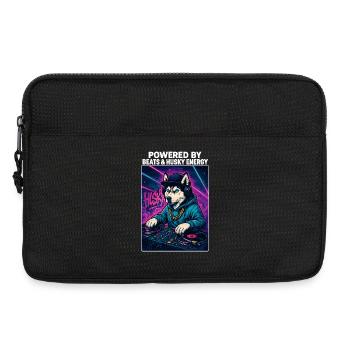 Husky DJ – Streetwear urbain avec Beats Energy - Sacoche pour ordinateur portable 13 pouces - noir - Devant