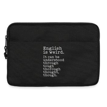 English is weird - Laptoptasche 13" - Schwarz - Vorne